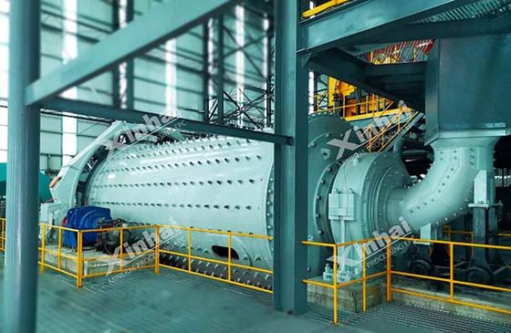 Ball mill in iron processing plant.jpg